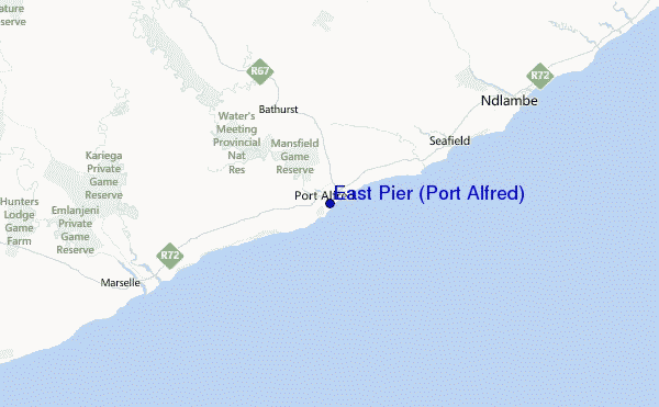 East Pier (Port Alfred) Location Map