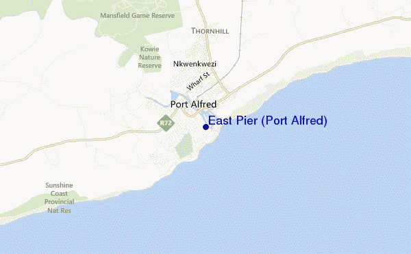 mappa di localizzazione di East Pier (Port Alfred)