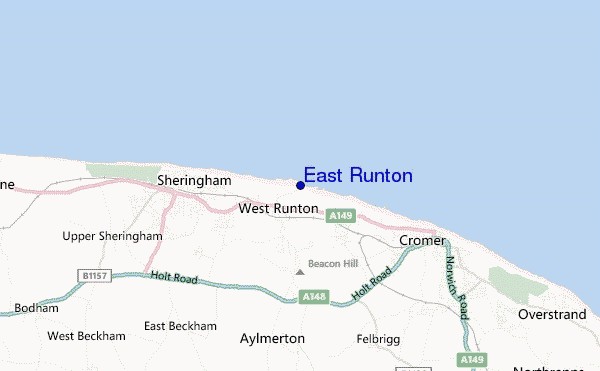mappa di localizzazione di East Runton
