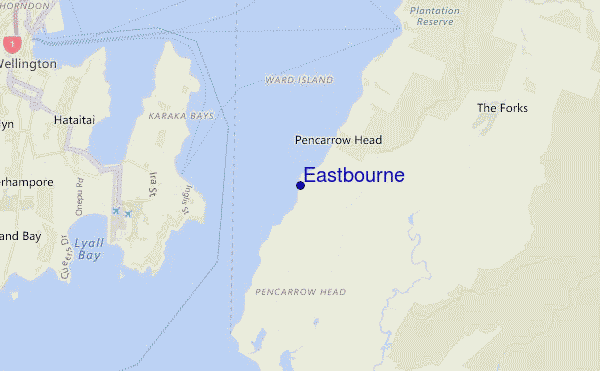 mappa di localizzazione di Eastbourne