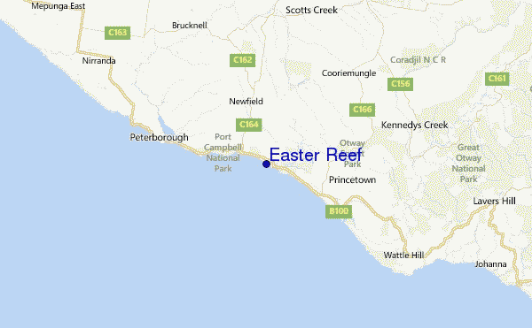 Easter Reef Location Map