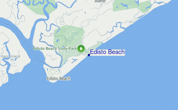 mappa di localizzazione di Edisto Beach