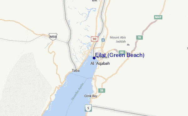 Eilat (Green Beach) Location Map