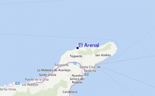 El Arenal Location Map