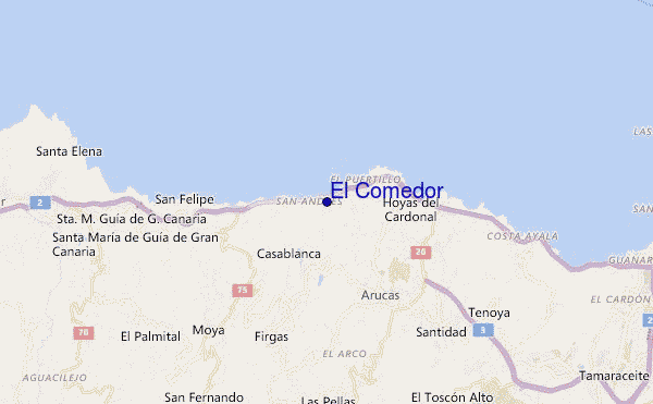 mappa di localizzazione di El Comedor