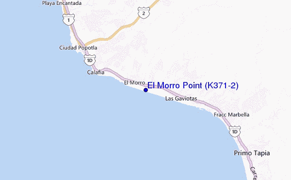 mappa di localizzazione di El Morro Point (K371/2)