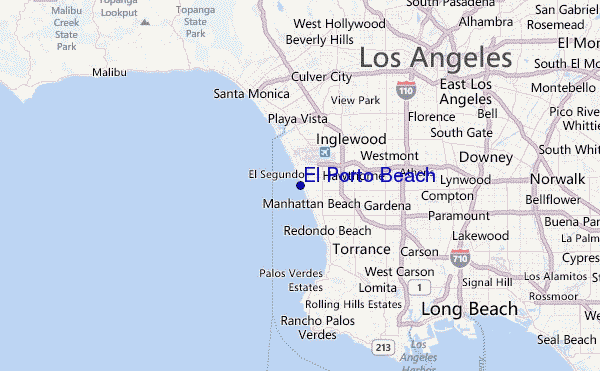 El Porto Beach Location Map