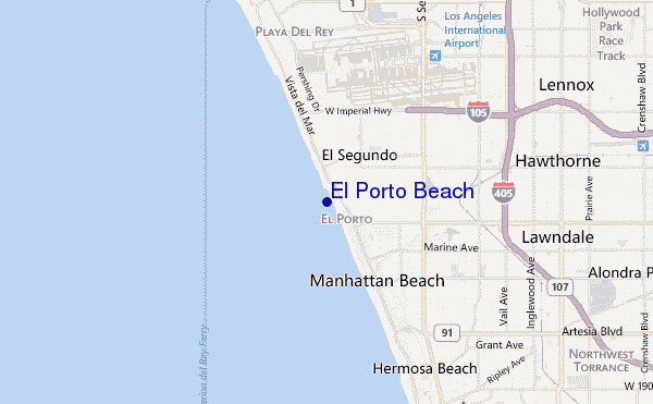 mappa di localizzazione di El Porto Beach