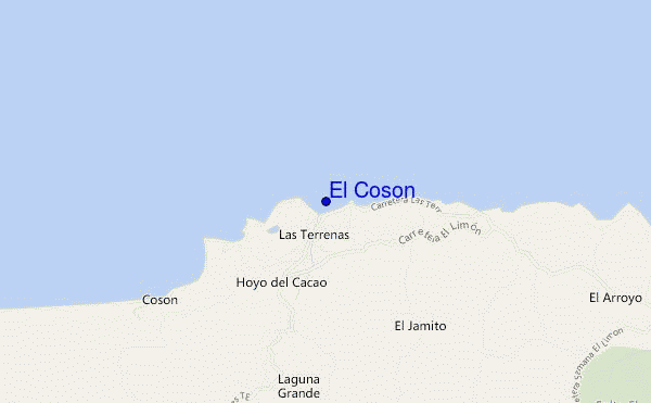 mappa di localizzazione di El Coson