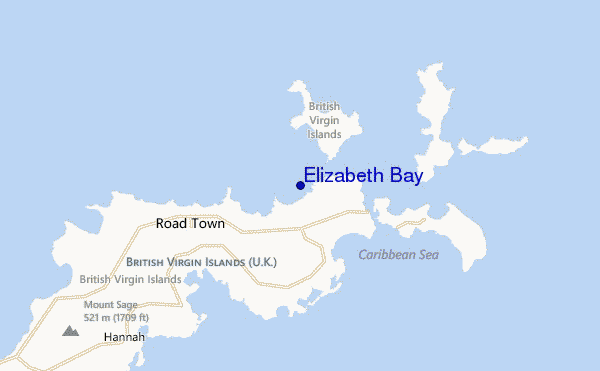 mappa di localizzazione di Elizabeth Bay
