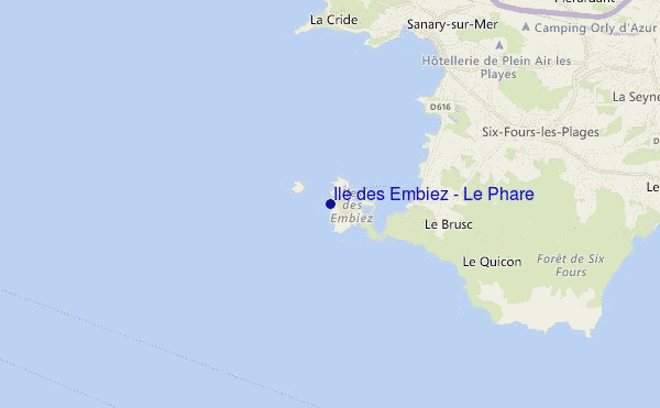 mappa di localizzazione di Ile des Embiez - Le Phare