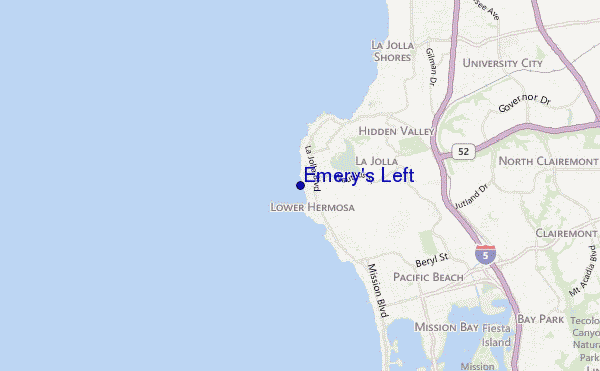 mappa di localizzazione di Emery s Left
