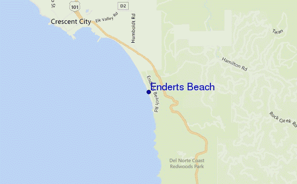mappa di localizzazione di Enderts Beach