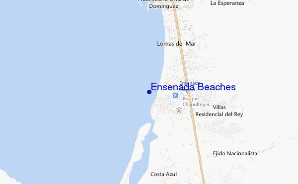 mappa di localizzazione di Ensenada Beaches