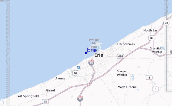Erie Location Map