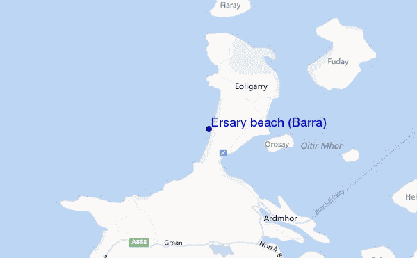 mappa di localizzazione di Ersary beach (Barra)