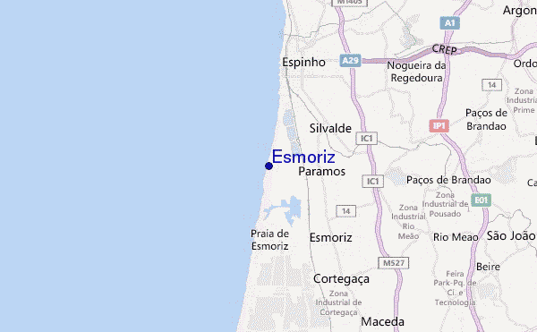 mappa di localizzazione di Esmoriz