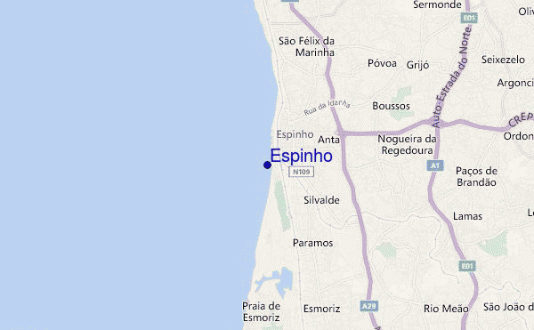 mappa di localizzazione di Espinho