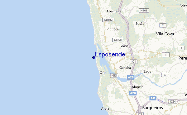 mappa di localizzazione di Esposende