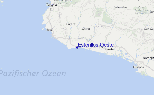 Esterillos Oeste Location Map