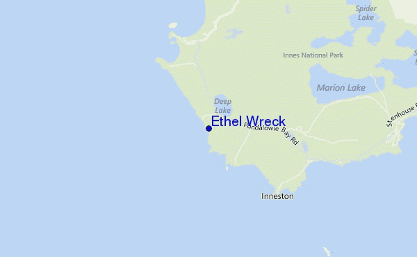 mappa di localizzazione di Ethel Wreck