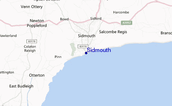 mappa di localizzazione di Sidmouth