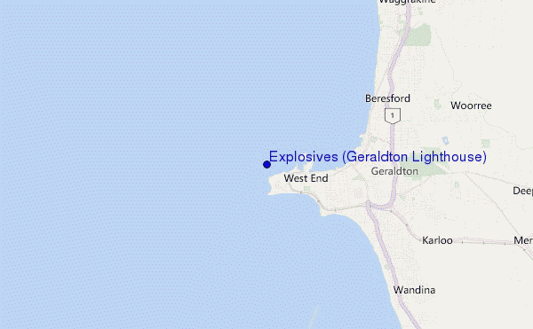 mappa di localizzazione di Explosives (Geraldton Lighthouse)