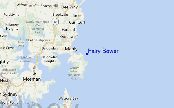 mappa di localizzazione di Fairy Bower