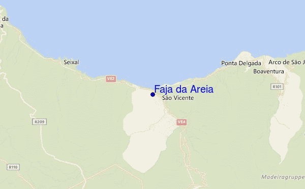 mappa di localizzazione di Faja da Areia