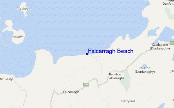 mappa di localizzazione di Falcarragh Beach