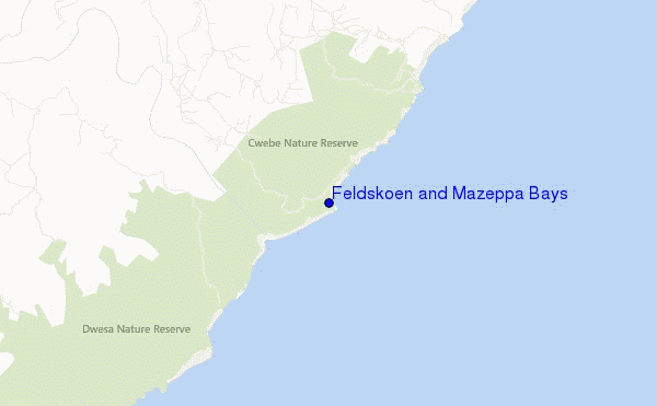 mappa di localizzazione di Feldskoen and Mazeppa Bays