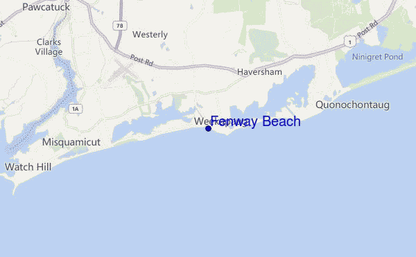 mappa di localizzazione di Fenway Beach