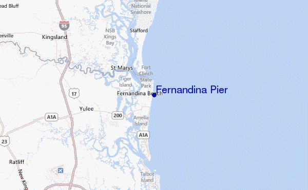 Fernandina Pier Location Map