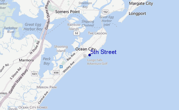 mappa di localizzazione di 5th Street
