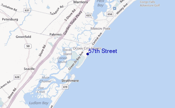 mappa di localizzazione di 57th Street