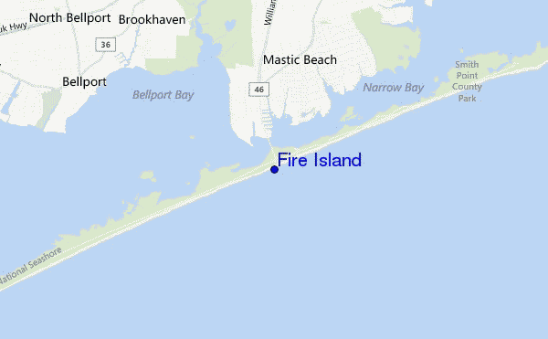 mappa di localizzazione di Fire Island
