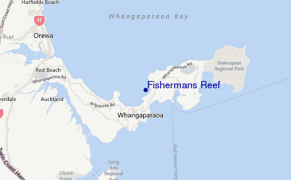 mappa di localizzazione di Fishermans Reef