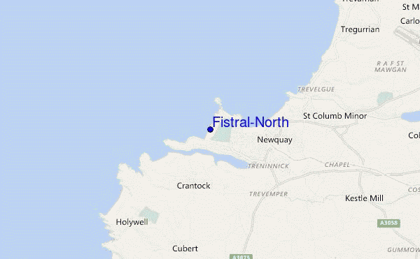 mappa di localizzazione di Fistral-North