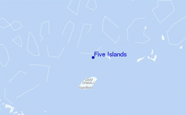 mappa di localizzazione di Five Islands