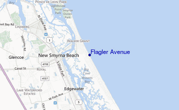 mappa di localizzazione di Flagler Avenue