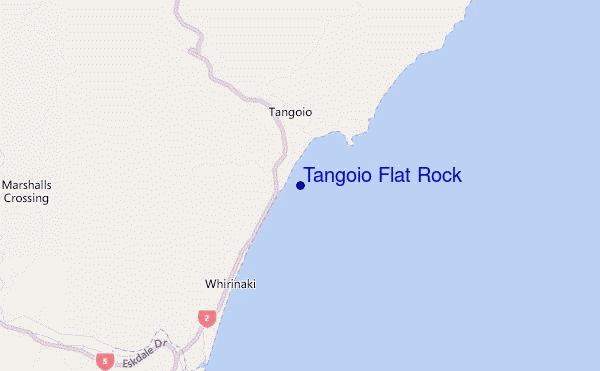mappa di localizzazione di Tangoio Flat Rock