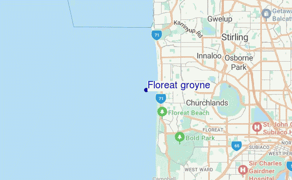 mappa di localizzazione di Floreat groyne