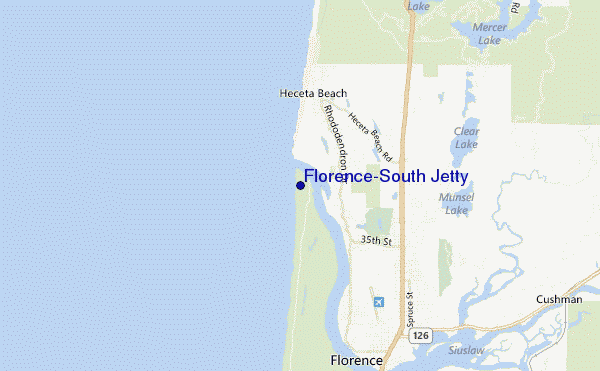 mappa di localizzazione di Florence-South Jetty