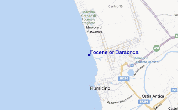 mappa di localizzazione di Focene or Baraonda