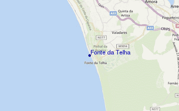mappa di localizzazione di Fonte da Telha