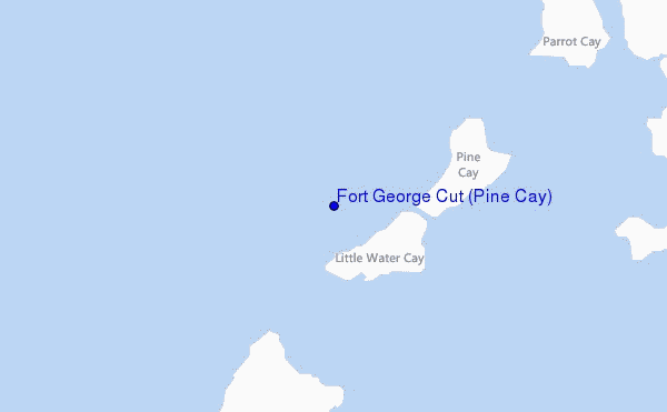 mappa di localizzazione di Fort George Cut (Pine Cay)