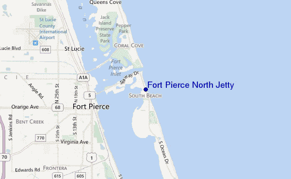 mappa di localizzazione di Fort Pierce North Jetty