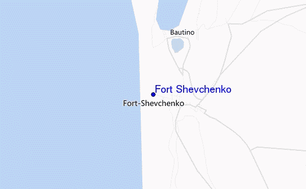mappa di localizzazione di Fort Shevchenko