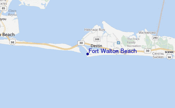 mappa di localizzazione di Fort Walton Beach