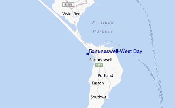 mappa di localizzazione di Fortuneswell/West Bay